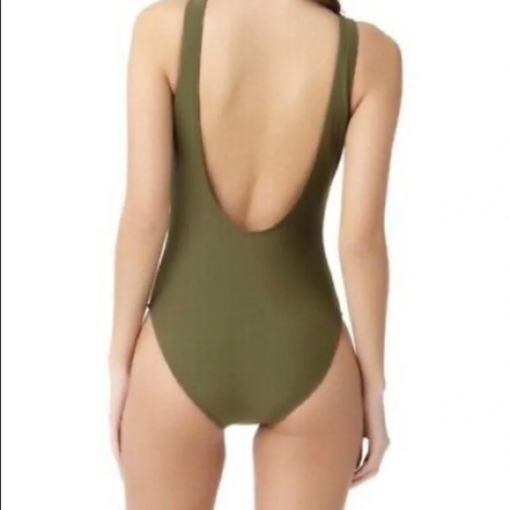 No Boundaries/ Olive Green “Bae Squad” One Piece Swimsuit / JR L 11-13/